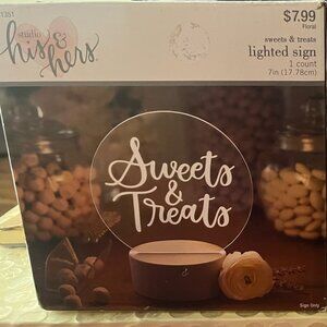 Small Light up party table signs (Set of 2)